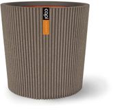 Capi Europe Vaas conisch Groove NL 45x41 Warm taupe