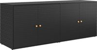 vidaXL Tuinkast Zwart Poly Rattan 198x55,5x80 cm