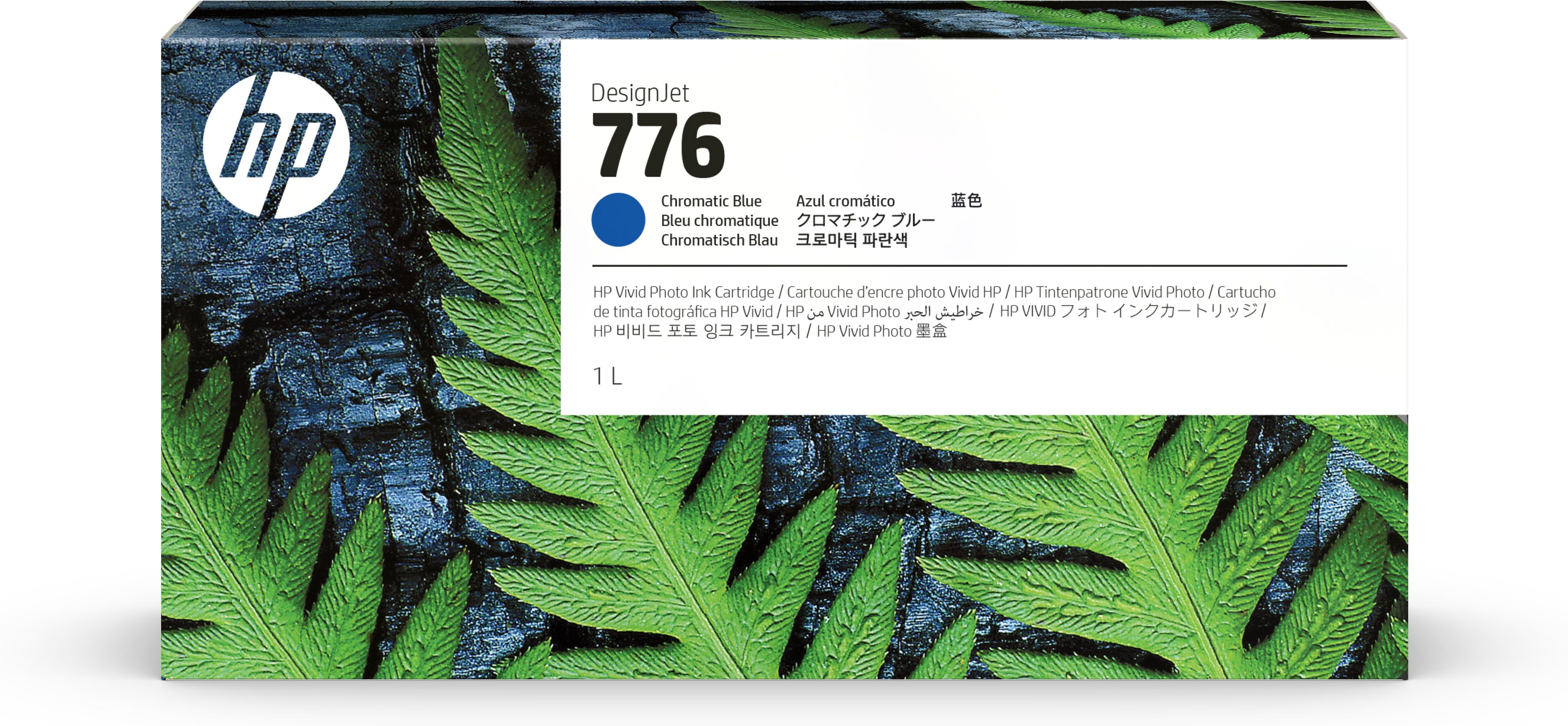 HP 776 Chromatic Blue Ink Cartridge - 1 Liter - Original