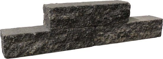 Merkloos Gardenlux Rockline Walling Small 40 x 10 x 10 cm tuintegel Antraciet