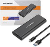 Qoltec Serie - M.2 SSD Behuzing - NVME - PCI-E - USB Type-C