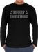 Bellatio Decorations Glitter kerst longsleeve shirt zwart Merry Christmas glitter steentjes/ rhinestones voor heren - Shirts met lange mouwen - Glitter kerst shirt/ outfit M