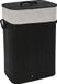 Storage Solutions Panier à linge - bambou bois - avec couvercle - noir