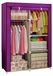 Armoire à vêtements portable en toile avec étagères
