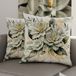 PETTI Artigiani Italiani - Paar kussenslopen 50 x 50 cm van microvezel, voor slaapkamer, bank, woonkamer, 2 kussenslopen, bloemenkussensloop, salie, 100