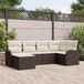 Maison Exclusive - Salon de jardin 6 pcs Marron et blanc Poly rotin