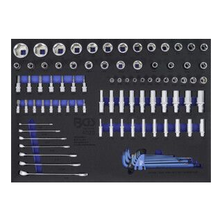 BGS Werkplaatswagen inzet 3/3: Doppen / steeksleutels inchmaten 90 delig