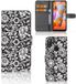 Samsung Galaxy M11 | A11 Hoesje Black Flowers