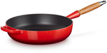 Le Creuset Saute Pan - Round - 3.6L - Cast Iron - 28cm - Black/Red/Wood