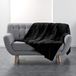 Flanou Plaid, Polyester, Zwart, 180 x 220 cm