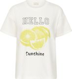 Kaffe KAchelsea T-Shirt Dames T-shirt - Chalk