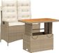 vidaXL Tuinset met kussens, 2-delig, polyrattan, beige