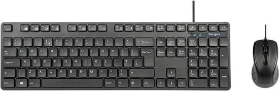 Targus AKM622FR Toetsenbord en Muis Set Universeel USB AZERTY Frans Zwart