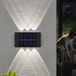 Lampes solaires avec 6 LED, 2 pièces, blanc, IP65, pour extérieur