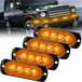 Bol 4 Pièces Ambré LED Stroboscope Feux d'Avertissement pour Voiture et Camion - Clignotant d'Urgence 12-24V