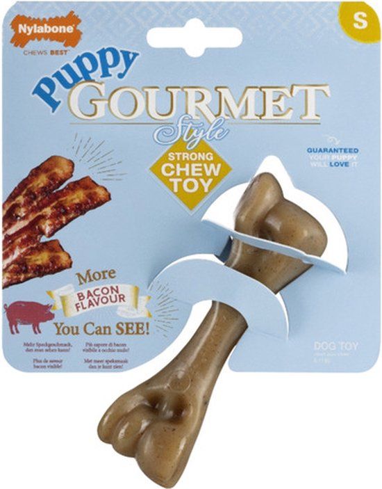 Nylabone Puppy Gourmet Femur Bacon Small - Kauwspeelgoed voor Honden