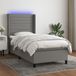 Maison Exclusive - Boxspringbed met matras en LED-verlichting, donkergrijs, 80 x 200 cm, textiel