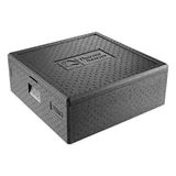EPP-thermobox thermohauser EPP Maxi Thermobox met deksel, 49 liter, 59,5 x 59,5 x 22,5 cm, zwart, extra groot bruikbaar oppervlak