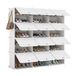 Mondeer HBXG08WT-TAN, 12432125cm | Kunststof modulair schoenenrek, stofdicht en waterdicht, voor slaapkamer, woonkamer