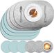 Placemats Ovale Cuir Synthétique - Set de 6 - Bleu et Gris