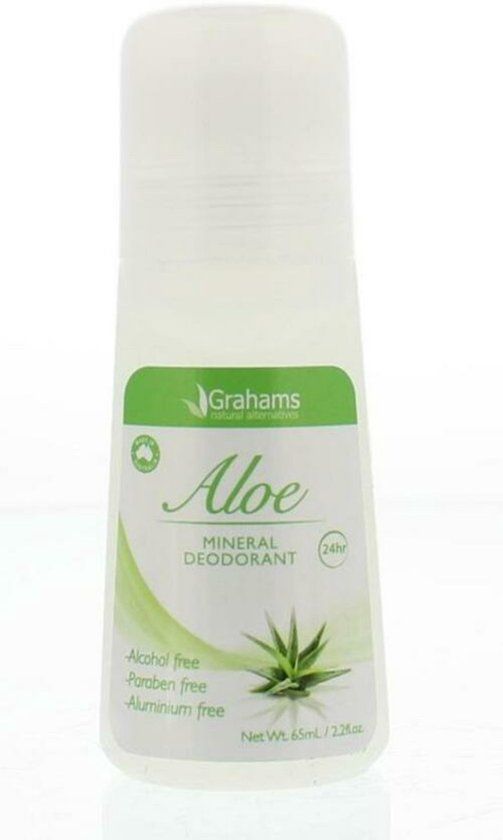 Grahams Aloe Mineral Deodorant Roller - 65 ml - Unisex