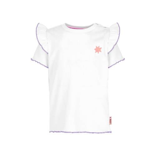 B.Nosy T-shirt wit Meisjes Polyester Ronde hals Effen - maat 92