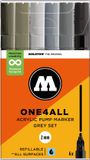 Molotow ONE4ALL Acrylstiften Set van 6 Grijze tinten
