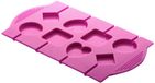 Yoko Design 1246 Bakvorm Lolly/fopspeen Silicone/Platina, 24,7 x 14 x 0,8 cm, Fuchsia