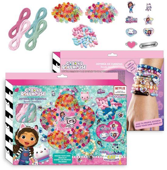 Gabby's Poppenhuis Kralen Sieraden Maakset – 300 Kralen, Koorden en Bedels
