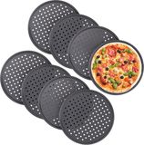 Merkloos 8x Pizza Bakplaat 32 cm Rond - Carbonstaal - Ovenbestendig