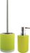 MSV Toiletborstel in houder 38 cm/zeeppompje 260 ml set Moods - keramiek/kunststof - lime/appel groen