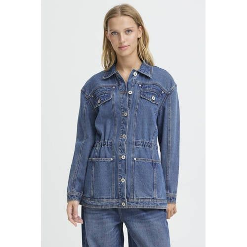 ICHI spijkerjas medium blue denim