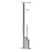 Cosmic Brand - Porte-rouleau de papier toilette plat avec brosse WC - Chrome - Silicone