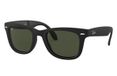 Ray-Ban WAYFARER FOLDING CLASSIC zonnebril Vierkant Zwart Nylon Unisex Volwassene M/L Groen Niet-polariserende lens