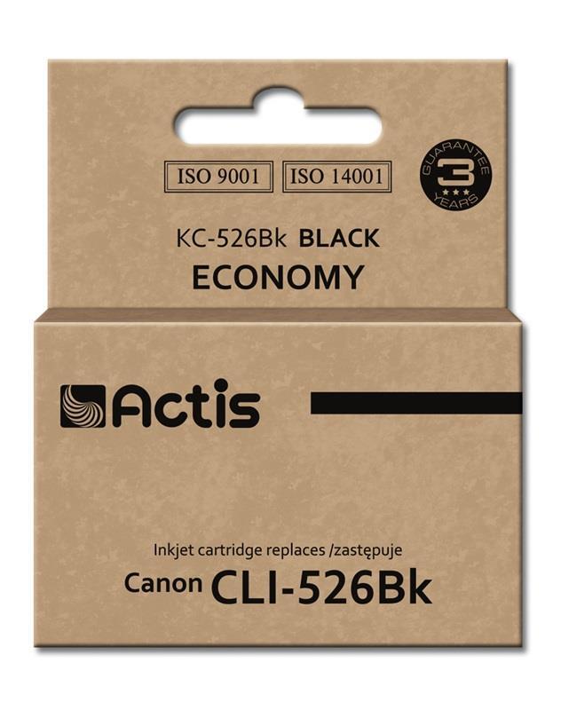 Actis KC-526Bk Inkt (Canon CLI-526BK vervanging; Standaard; 10 ml; zwart) single pack / zwart