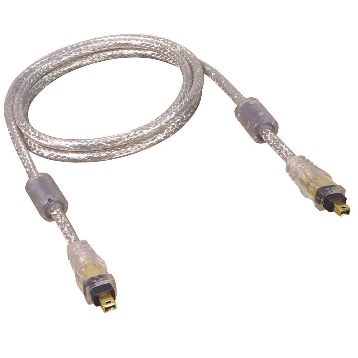 transmedia Premium FireWire 400 kabel met 4-pins - 4-pins connectoren / transparant - 3 meter