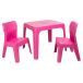 Garbar Jan Table de jeu pour enfants avec chaises rose Enfants