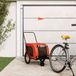 Maison Exclusive - Fietsaanhanger voor honden, oranje en zwart, gemaakt van Oxford-stof en metaal