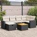 Maison Exclusive - Salon de jardin 7 pièces avec coussins, rotin synthétique noir
