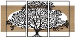 Mauro Ferretti Wandpaneel Tree Iron & Wood Set 3 Pcs 176×2×90 cm