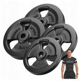 Marbo Sport - Halterschijven set - Gietijzer - 30 kg - Grijs