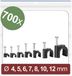 Quadrios 24CA438 Spijkerclip 2-12mm Zwart 700 stuks