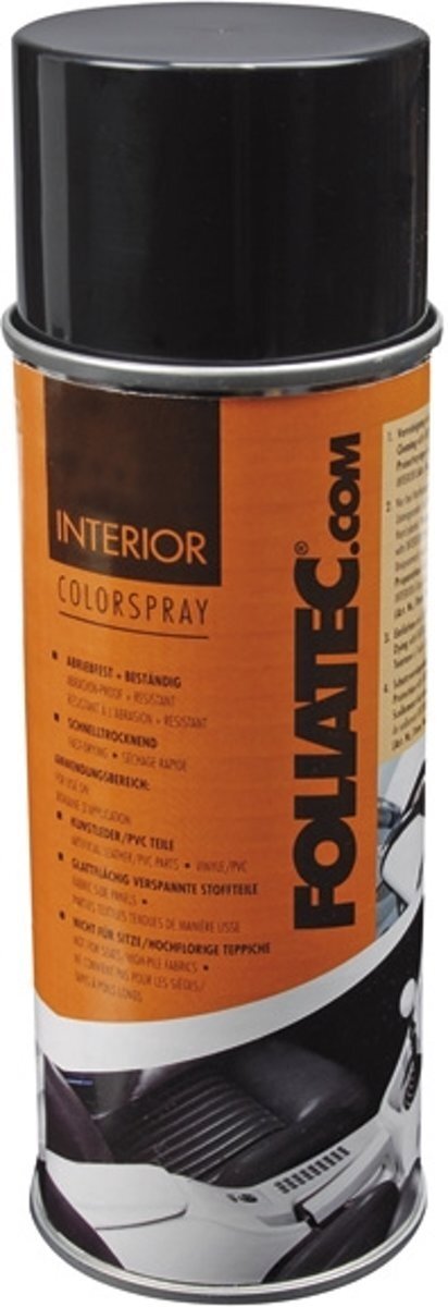 Foliatec Interior Color Spray 400 Ml Zwart glans