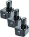 vhbw 3x batterie compatible avec Hitachi WR 12DAF, WR 12DM2, WR 12DM, WR 12DAF2, WR12DM2, WR12DM, WR12DAF2, WR12DMR outil (2100 mAh, NiMH, 12 V)