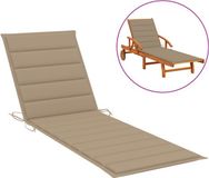 vidaXL Ligbedkussen 200x50x3 cm Oxford stof beige
