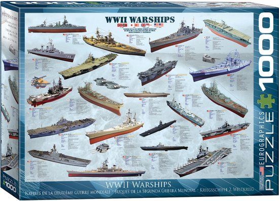 Eurographics Puzzel WW II Warships - 1000 Stukjes