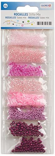 Glorex Rocailles mix in roze - 40 g