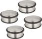 Merkloos Relaxdays deurstopper rvs - set van 4 - antislip - 4,5 x 10,5 cm - zilver-zwart