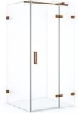 Maxaro Douchecabine Diamond 100x90cm 8mm Helder Veiligheidsglas Koper met Draaideur