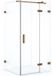 Maxaro Douchecabine Diamond 100x90cm 8mm Helder Veiligheidsglas Koper met Draaideur